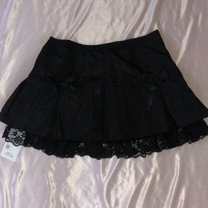 Black Lace Bow Skirt